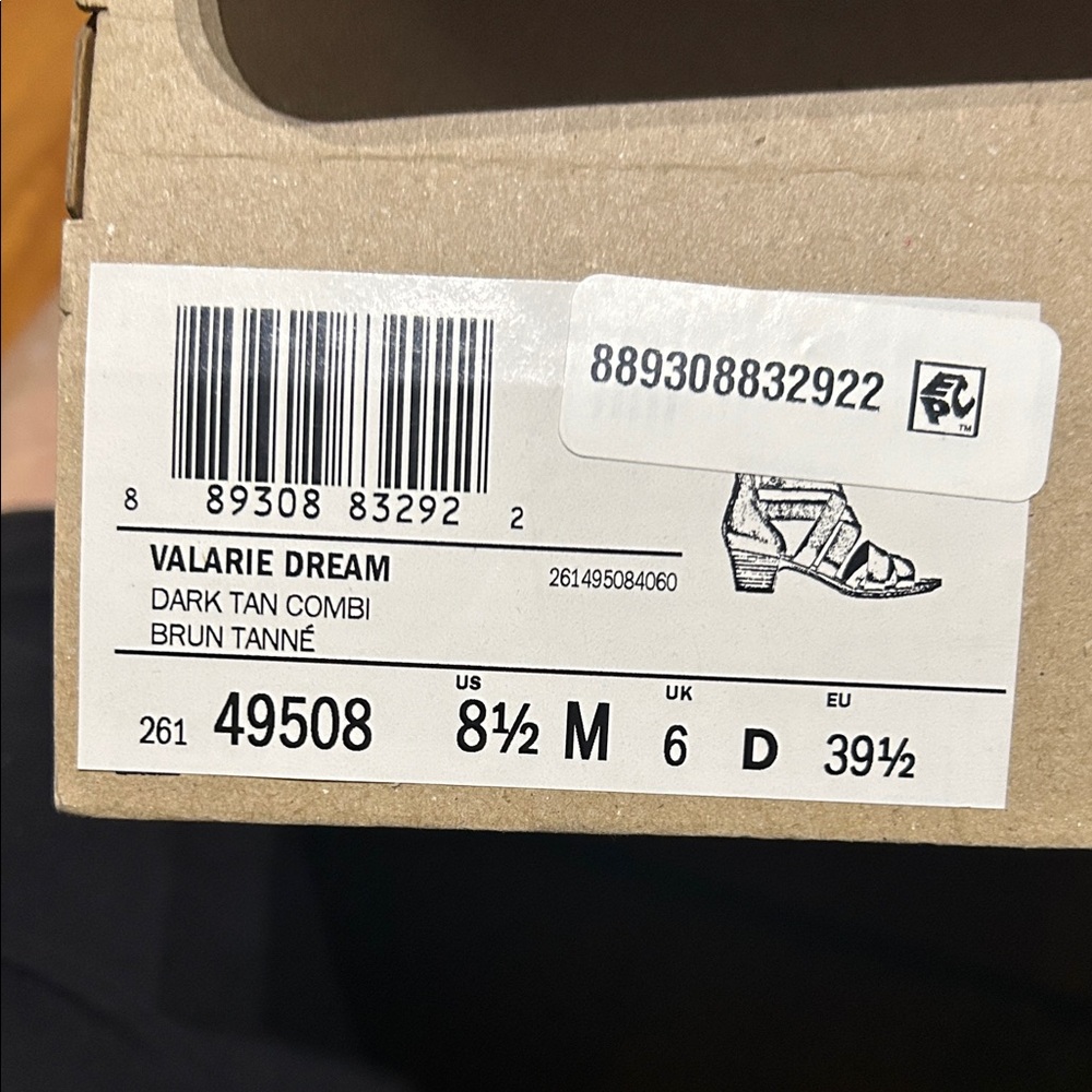 Clarks Valarie Dream Sandals in Dark Tan Combi
